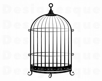 340x270 Bird Cage Vector Etsy