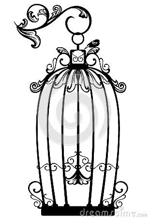 308x450 Antique Bird Cage Vector Black Amp Gray Tattoos