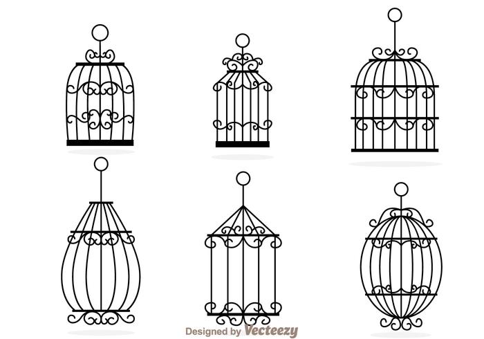 700x490 Decorative Bird Cage Vectors