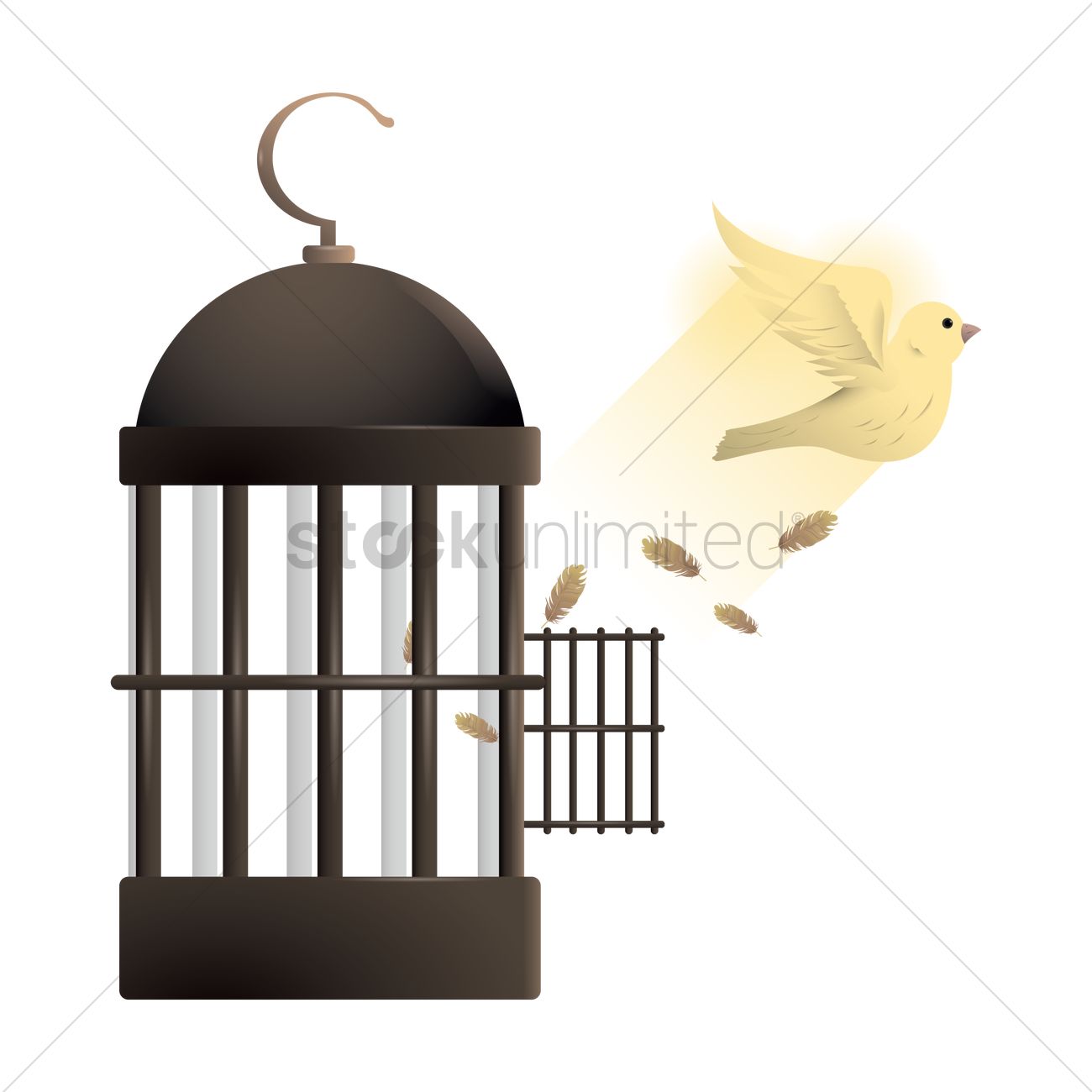 1300x1300 Dove Flying Out Of Cage Vector Image