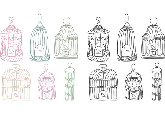 700x490 Free Vintage Bird Cage Vector
