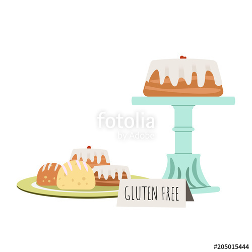 500x500 Cake On Retro Cake Stand With Bakery Pastries On A Plate. Gluten