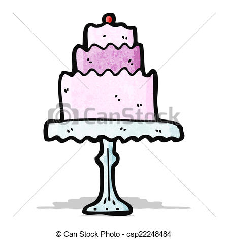 449x470 Cartoon Cake On Cakestand Vector