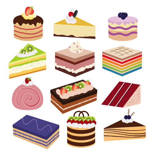 500x500 Different Cake Vector Material Free Download