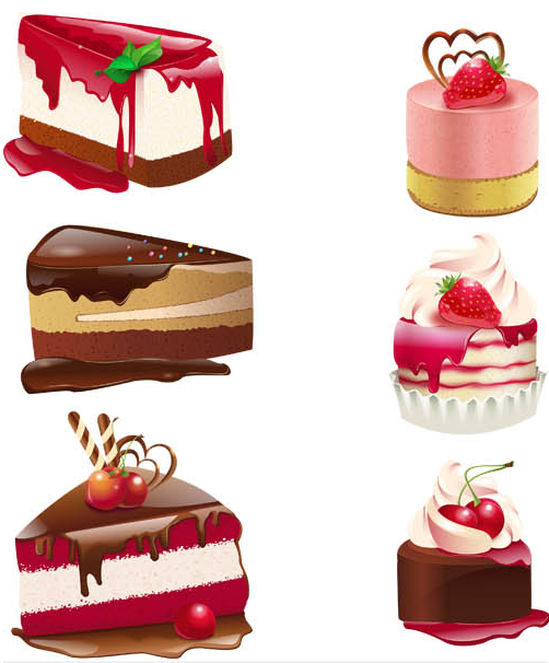 502x606 Realistic Cakes Vector Ai Format Free Vector Download