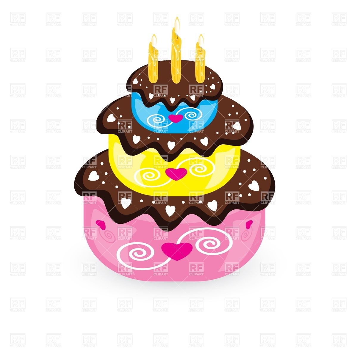 1200x1200 Birthday Cake And Candle Vector Image Vector Artwork Of Food And