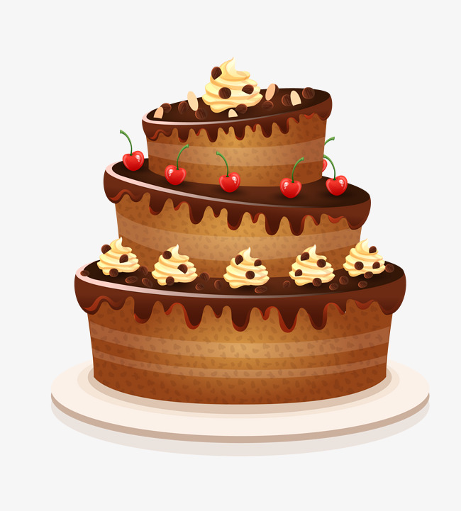 650x721 Chocolate Birthday Cake Vector Material, Chocolate Vector
