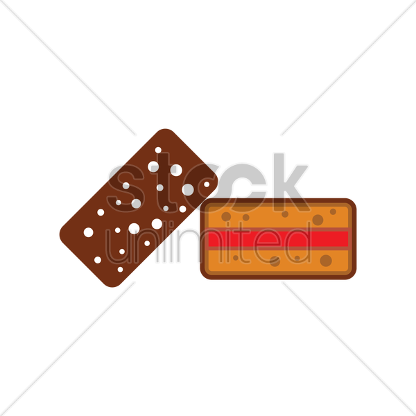 600x600 Australian Lamington Cake Vector Image