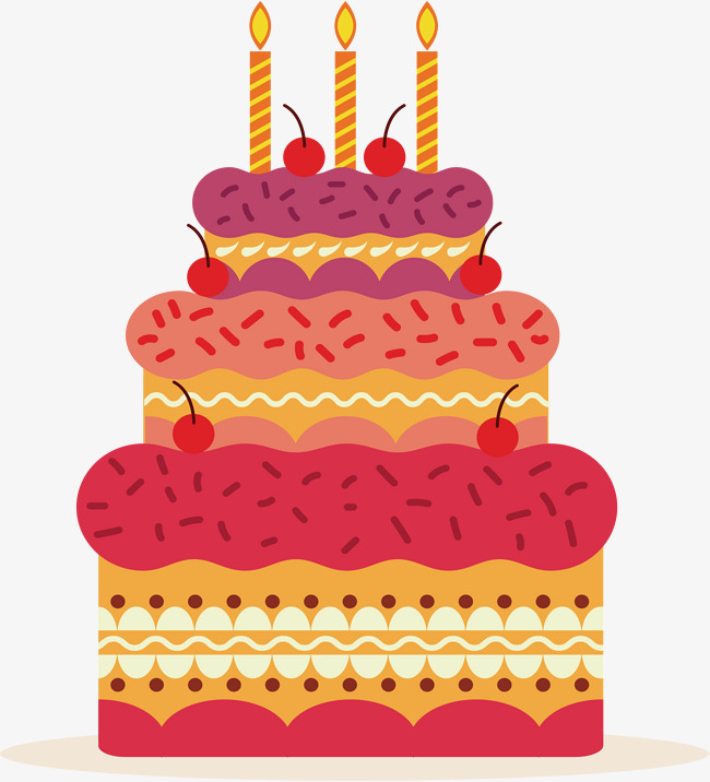 650x716 Pink Birthday Cake, Birthday Vector, Cake Vector, Vector Material