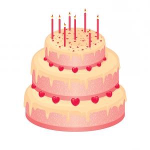 300x300 Sweet Pink Birthday Cake Vector Orangiausa
