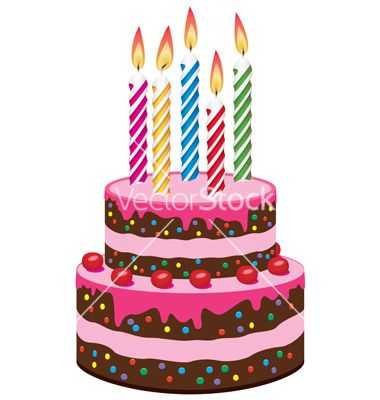 380x400 Birthday Cake Vector By Onlyforyou On Vectorstock Awesome Of Cake