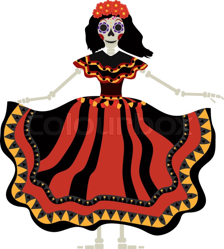 722x800 Dia De Los Muertos Calavera Katrina Icon. Day Of The Dead With A