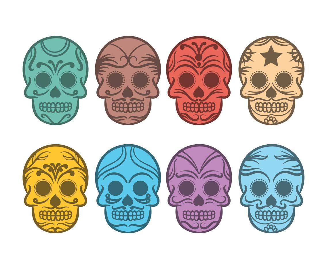 1136x936 Free Cartoon Skull Calavera Vector Set Vector Art Amp Graphics