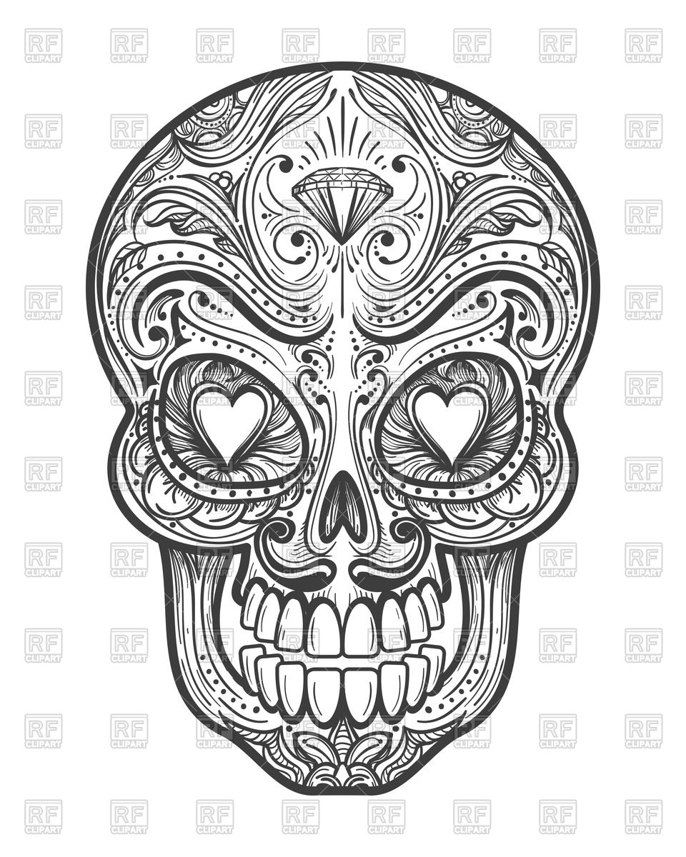 960x1200 Mexican Calavera Painting Skull Vector Image Vector Artwork Of