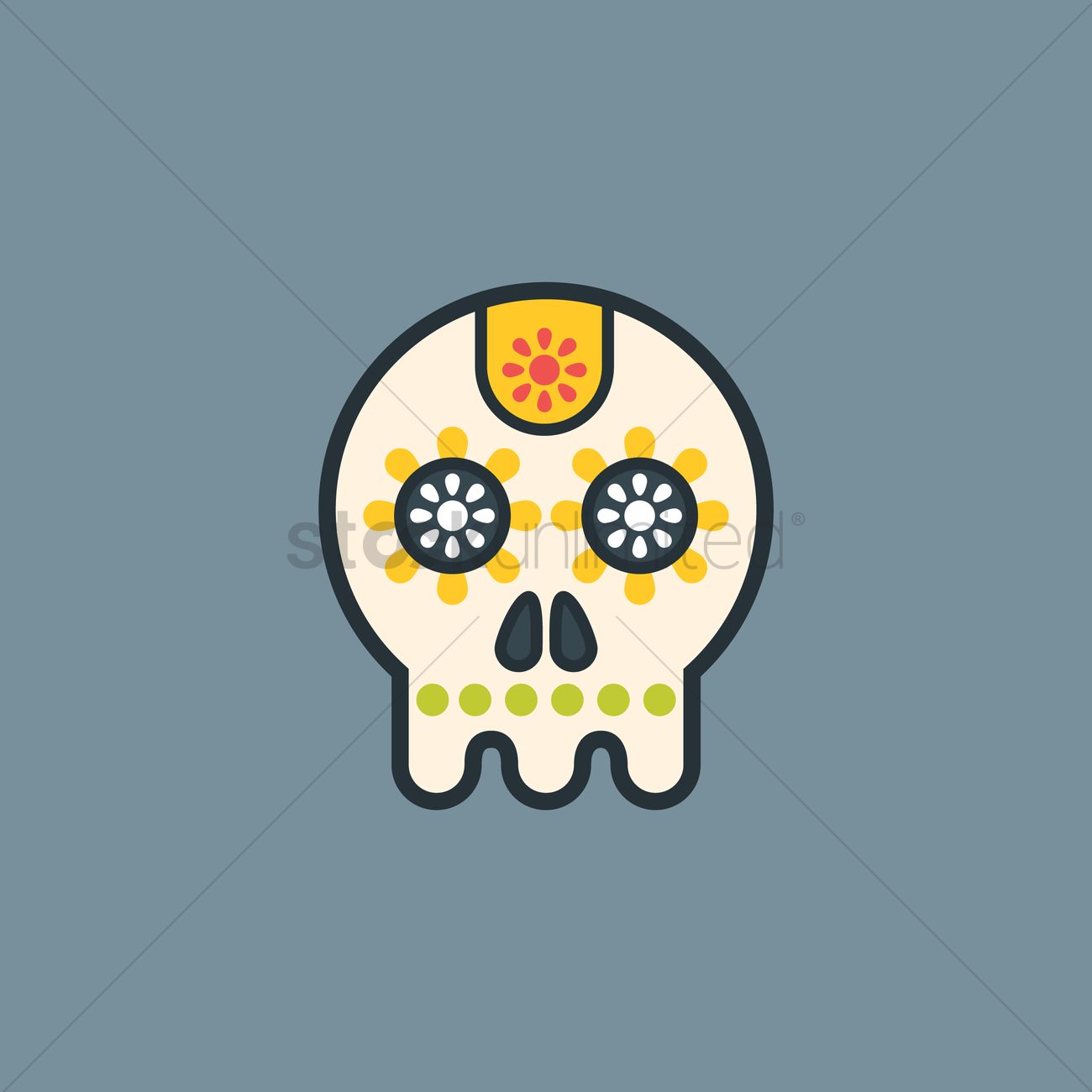 1300x1300 Calavera Vector Image