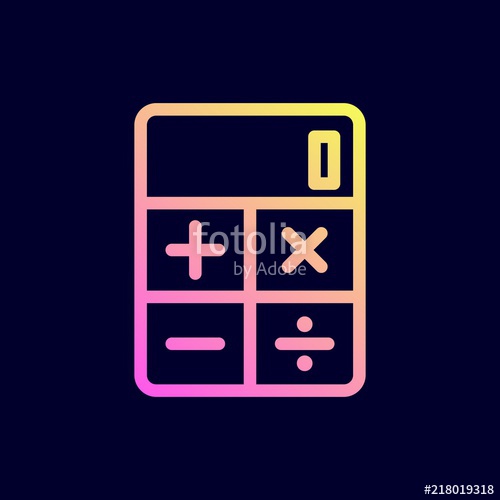 500x500 Calculator Icon. Vector Illustration. Stock Image And Royalty