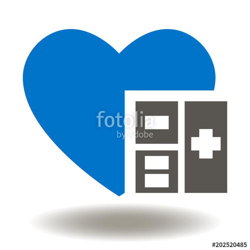 500x500 Heart Calculator Icon Vector. Medicine Accountant Savings