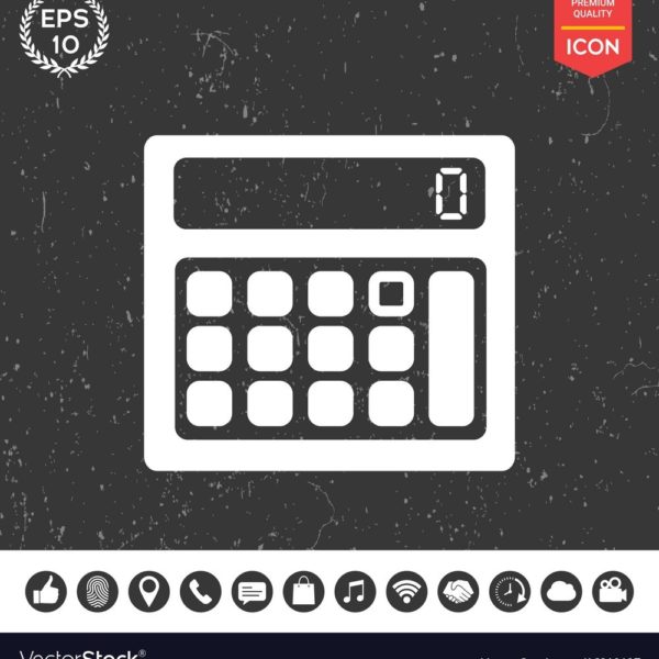600x600 Calculator Icon Royalty Free Vector Image Vectorstock For