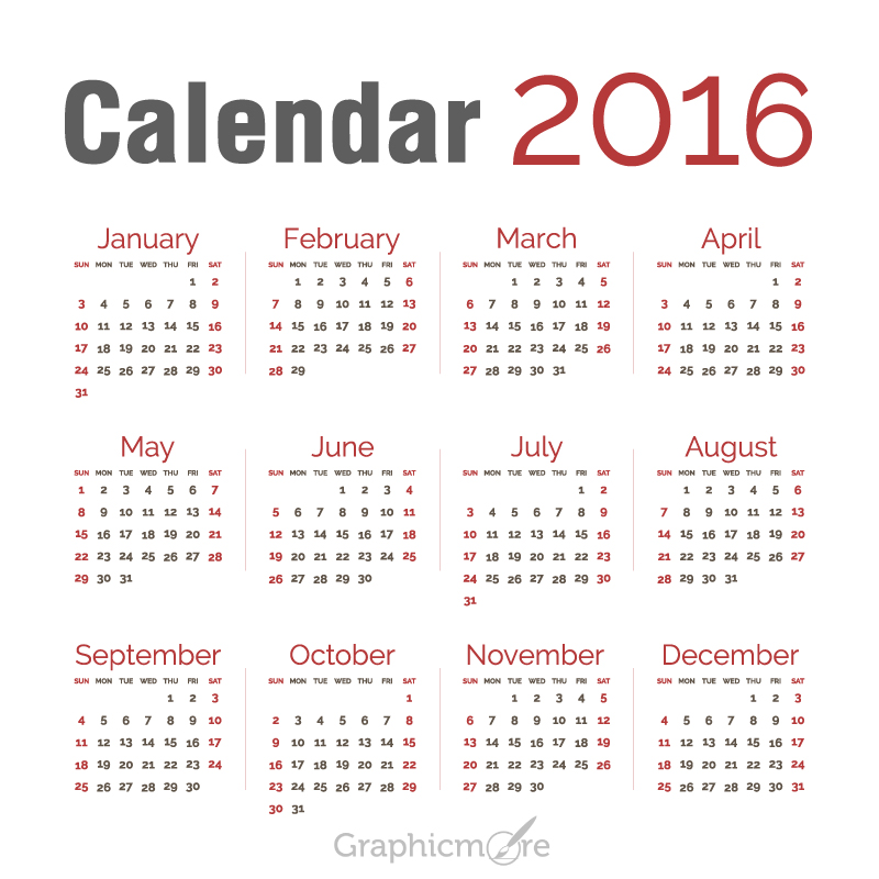 800x800 Maroon Calendar 2017 Template Design Free Vector File Download