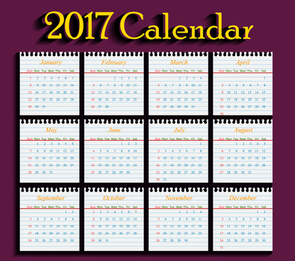 416x368 Calendar 2017 Free Vector Download (1,567 Free Vector) For