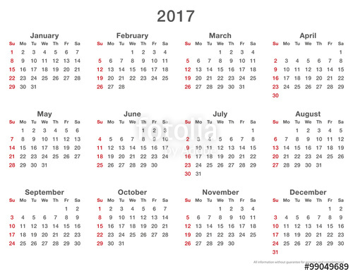 Calendar 2017 Vector Free Download at GetDrawings | Free download