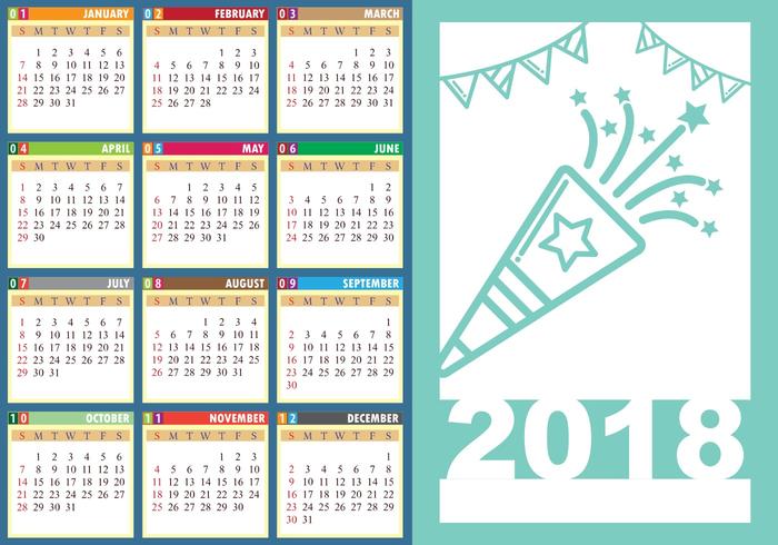 700x490 Design Template Of Desk Calendar 2018