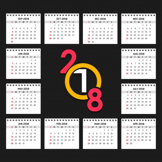 Calendar 2018 Vector Free Download at GetDrawings | Free download