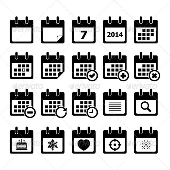 585x585 Calendar Icons Free Png, Vector Eps, Jpg, Ai Format Download