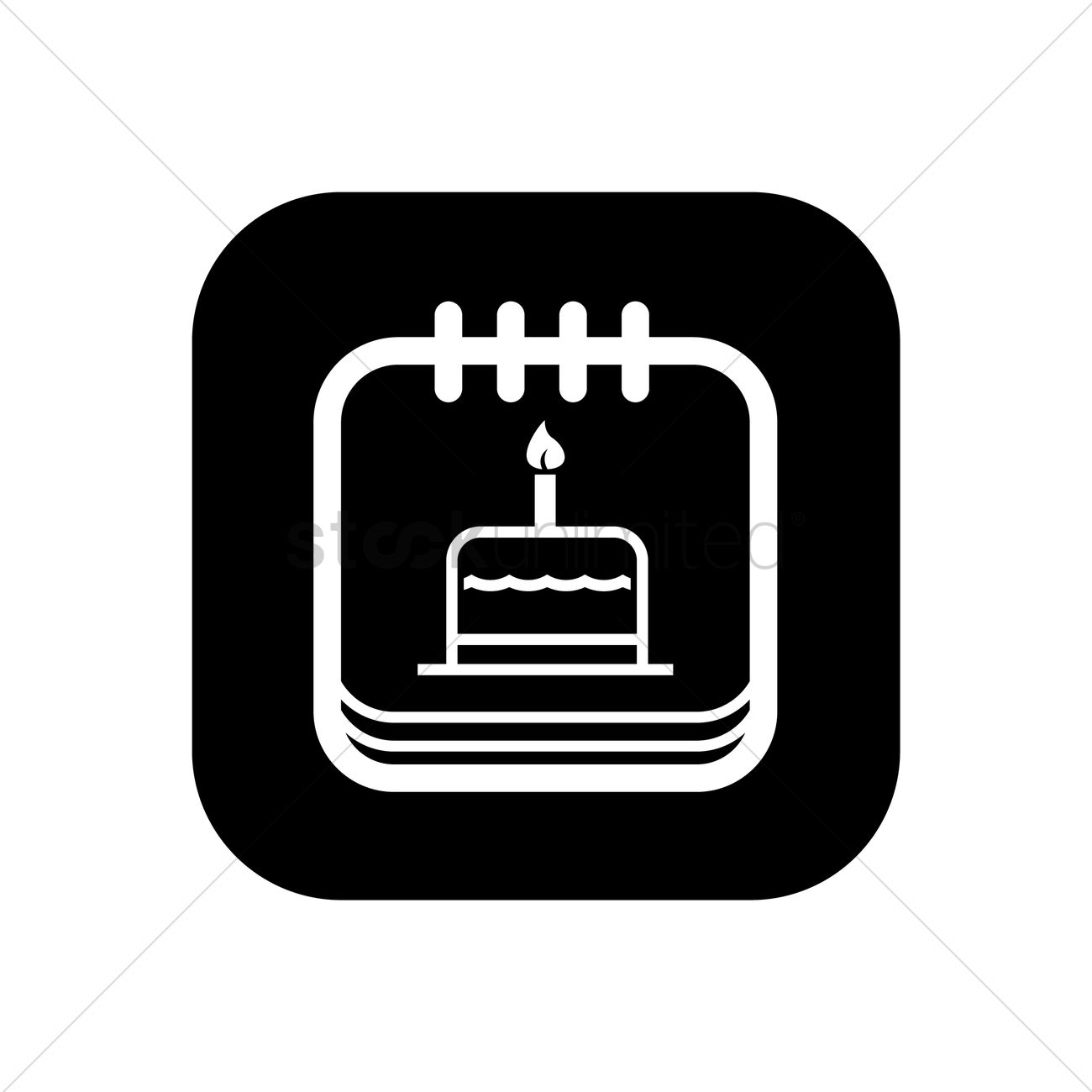 1300x1300 Birthday Calendar Icon Vector Image