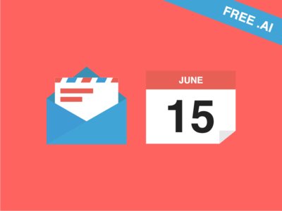 400x300 Free Calendar Envelope Mail Icon Vector Free Psd,vector,icons