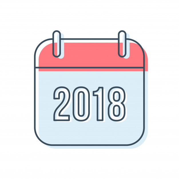626x626 New Year 2018 Calendar Icon Vector Premium Download