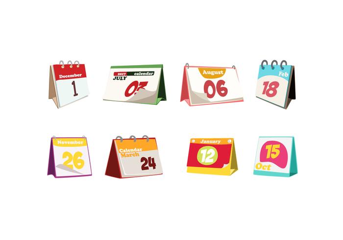 700x490 Fun Desktop Calendar Vector