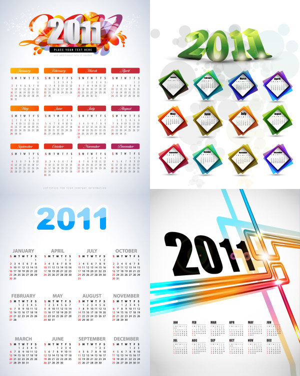600x750 Beautiful 2011 Calendar Template Vector Download Free Vectors