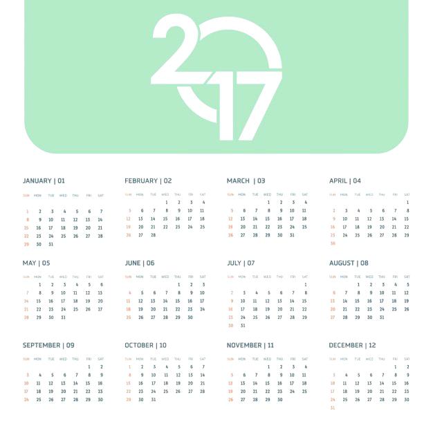 626x626 Green Calendar Template Free Vector Ai Illustrator 2016