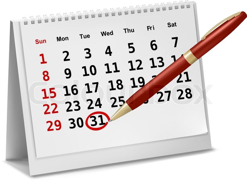 800x599 Desktop Calendar. Vector. Stock Vector Colourbox