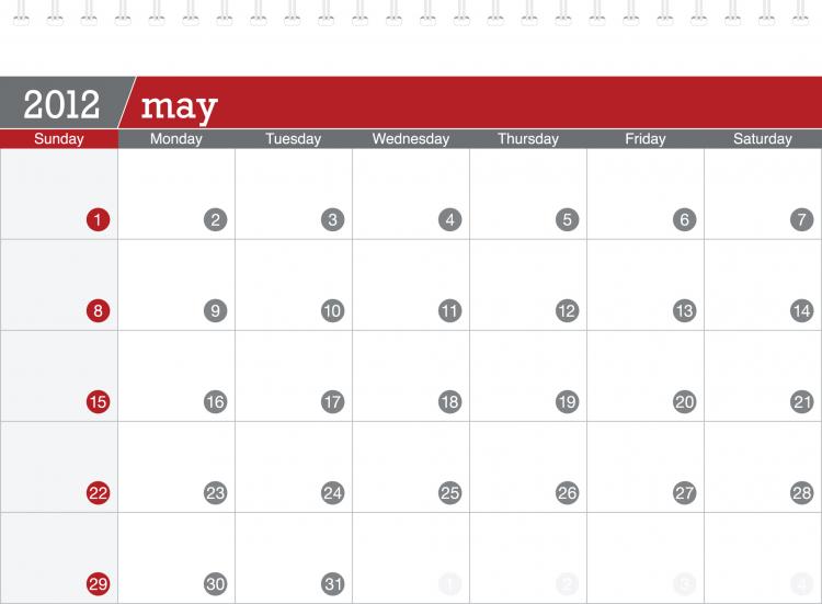 750x551 2012 Calendar Vector Free Vector 4vector