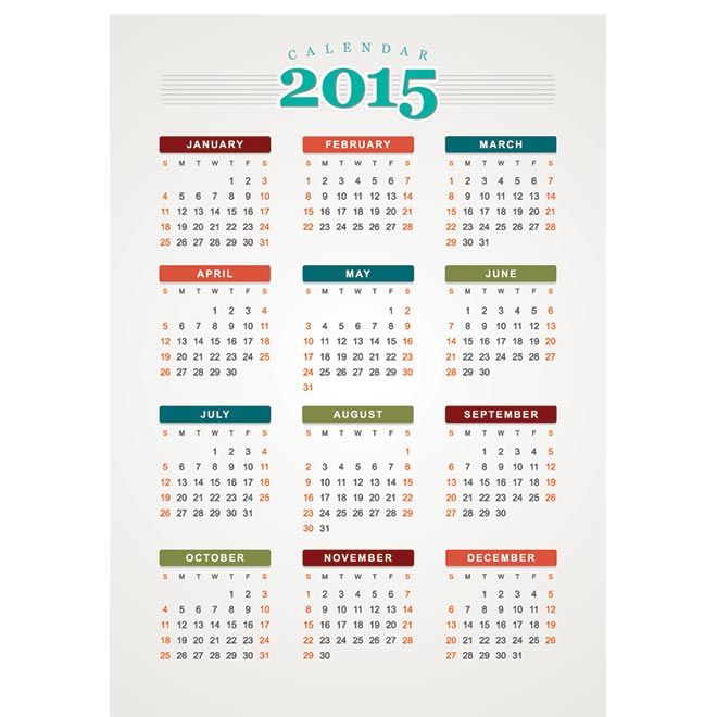 660x660 9 2016 Calendar Vector