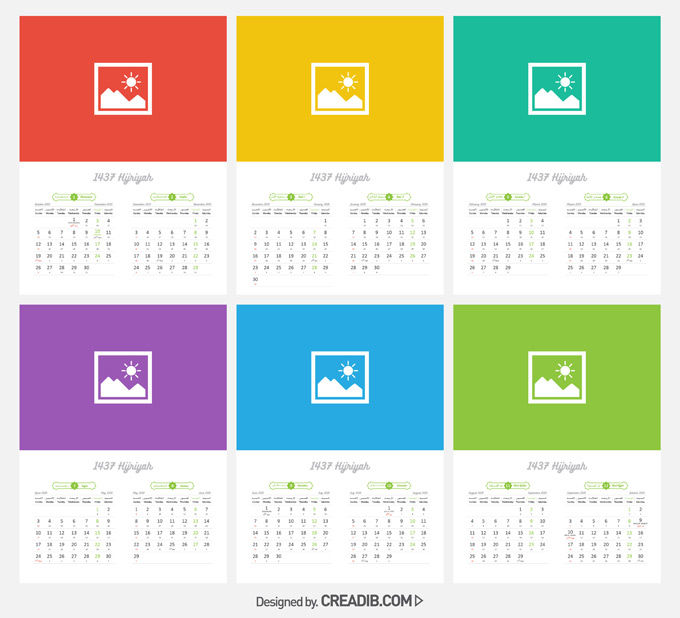 680x618 Islamic Calendar Vector Free Download