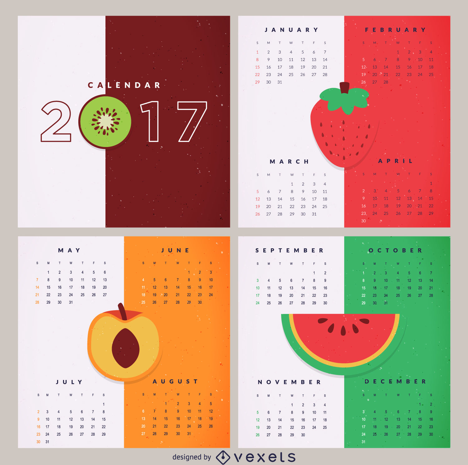 1500x1493 Stunning 2017 Free Vector Calendars