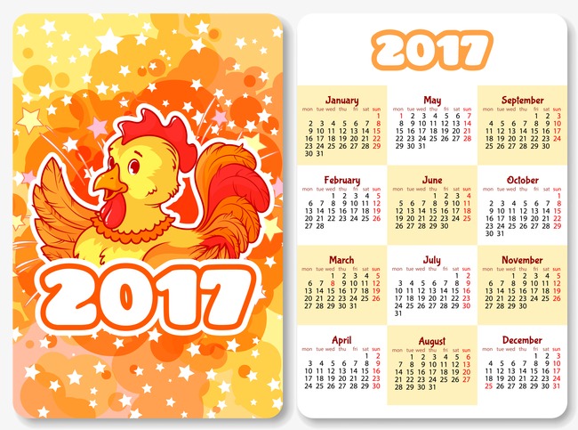 650x483 Vector Calendar 2017 Cartoon De 2017 Cartoon
