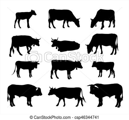 450x417 Cow Silhouette