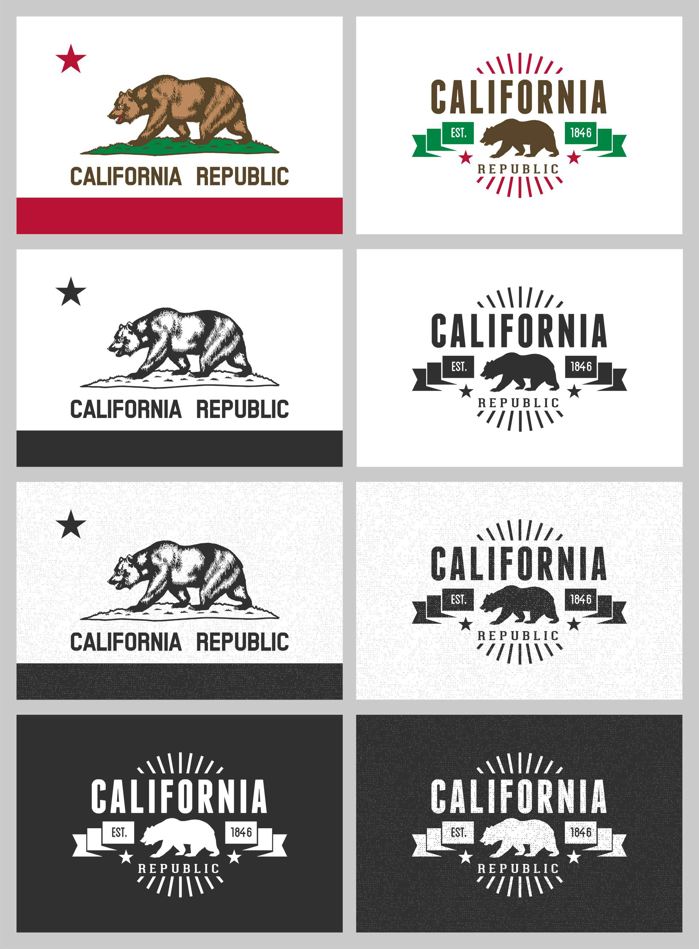 2340x3175 Free California Bear Flag Vector Pack California Design Agency