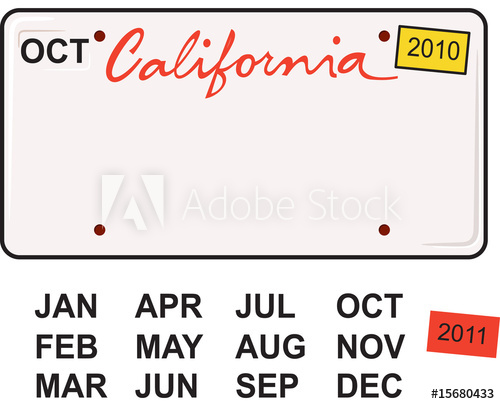 500x404 California License Plate 2010