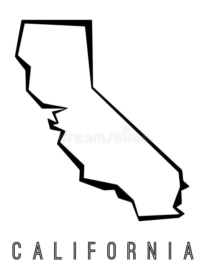 675x900 California Geometric Map Stock Vector Illustration Of Simple