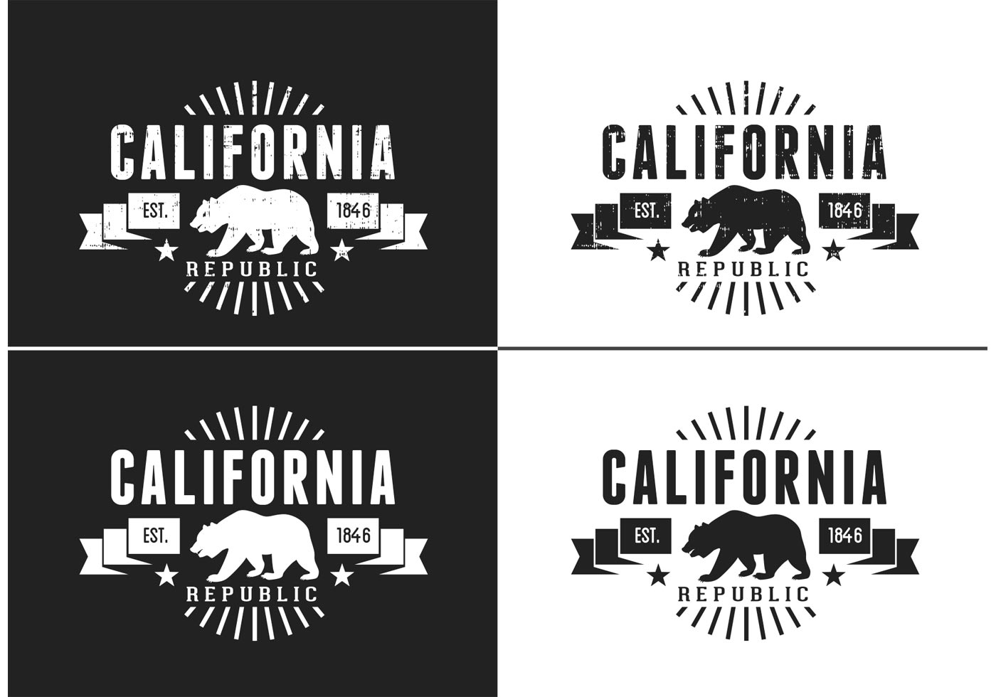 1400x980 Free California Bear Vector Retro Logo Designrockr