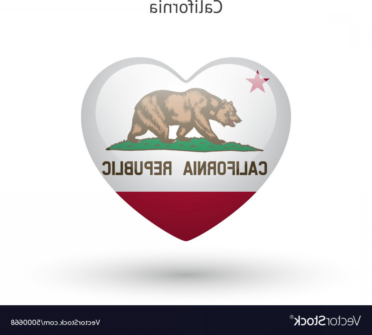1200x1080 Love California State Symbol Heart Flag Icon Vector Lazttweet