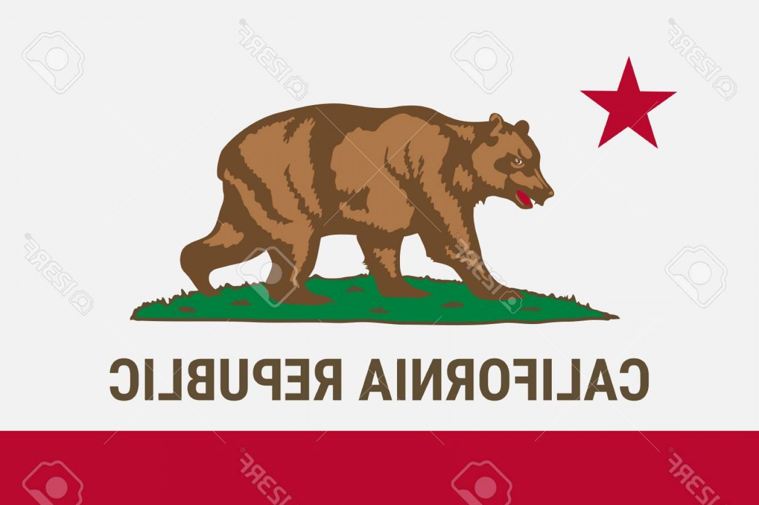 1560x1038 Photostock Vector Flag Of California American State Orangiausa