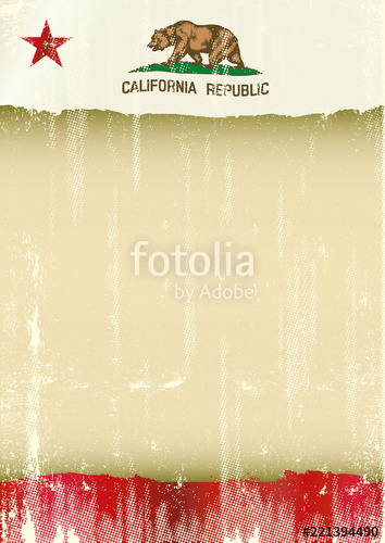 354x500 California Poster Scratched Flag Stock Image And Royalty Free
