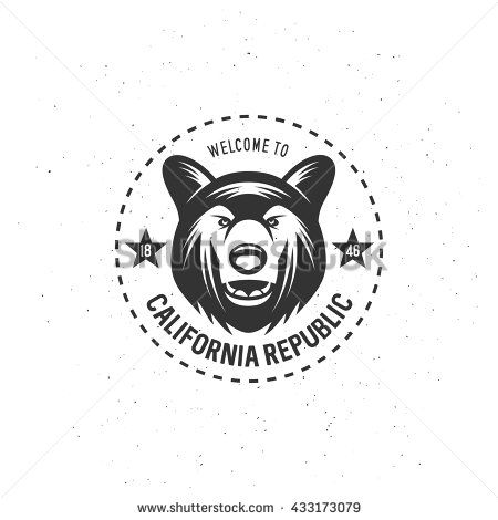 450x470 California Republic T Shirt Vector Graphics. California Related