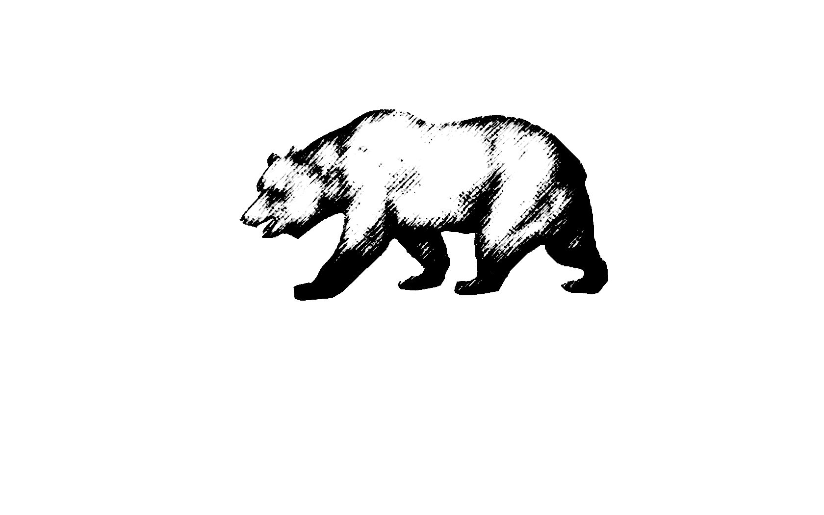 1680x1050 Drawn Grizzly Bear California Republic